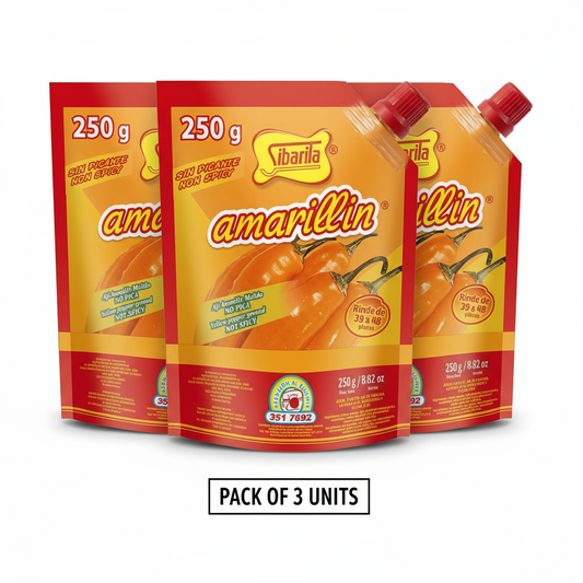 Pack 3 Sibarita Amarillin Doypack 250g - Ají Amarillo Peruano