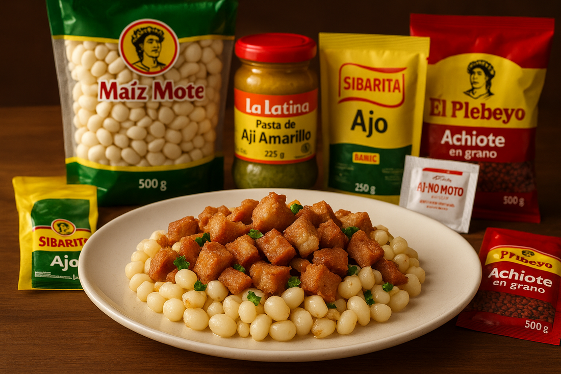 Mote con Chicharrón Peruano - Receta Tradicional