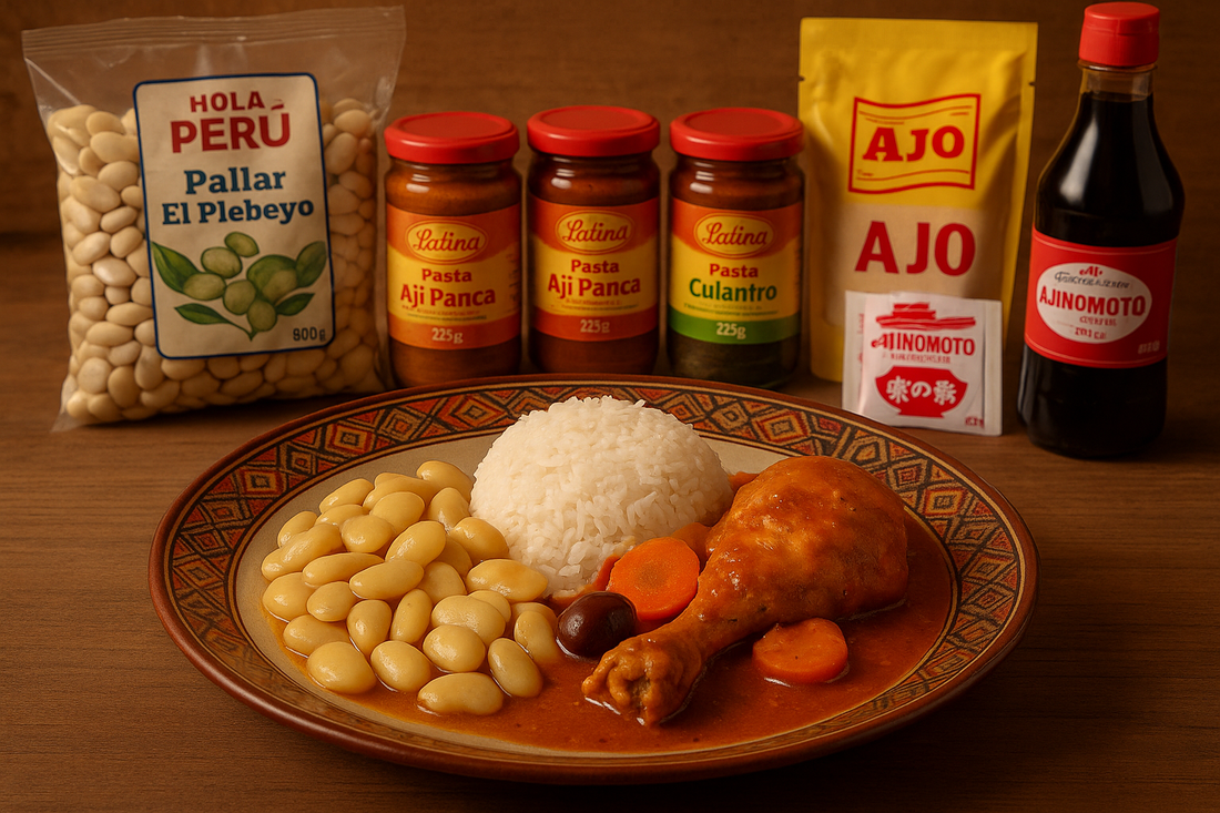 PALLARES CON ESTOFADO DE POLLO - Receta Tradicional Peruana