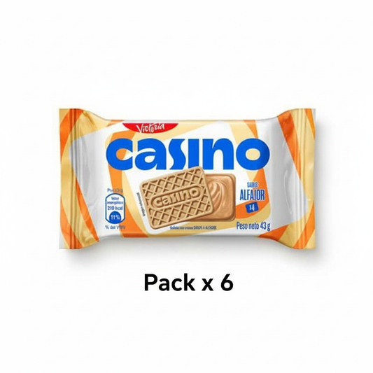 Casino Alfajor con Pack x 6