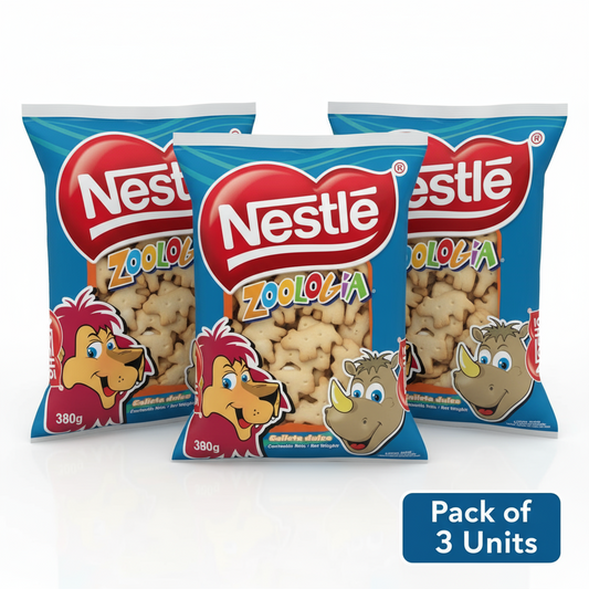 Pack 3 Galletas Zoológico Vainilla Nestlé 380g - Oferta Especial